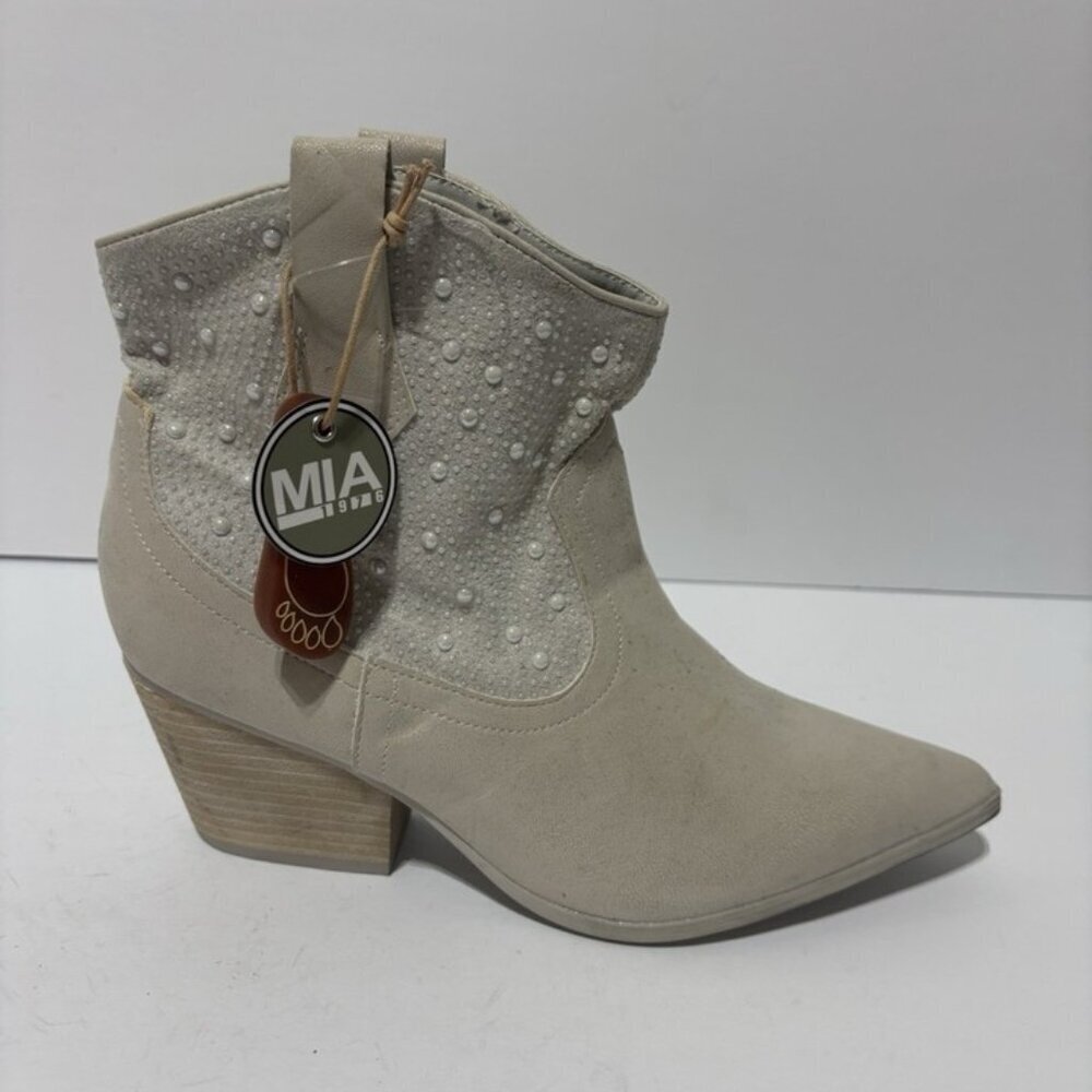 Mia Women’s Launne, Gray Ankle Booties, Size 7 M